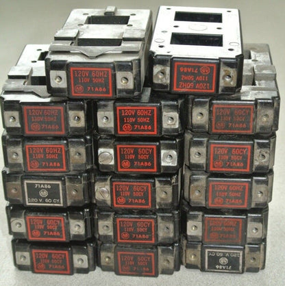ALLEN-BRADLEY 71A86 COIL - SIZE 1 - 120V, 60Hz / 110V, 50Hz - LOT of 17