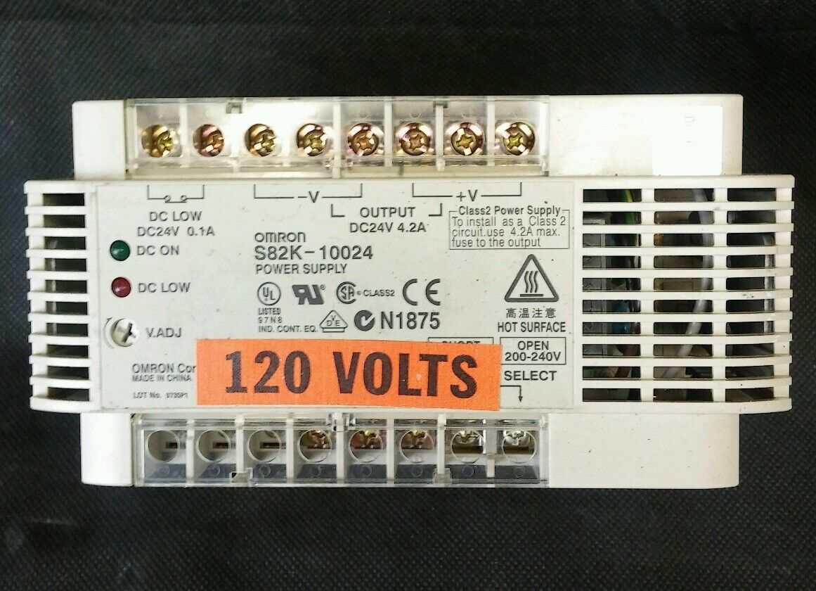OMRON S82K-10024 POWER SUPPLY S82K10024, DC24V 0.1A OUTPUT: DC24V 4.2A