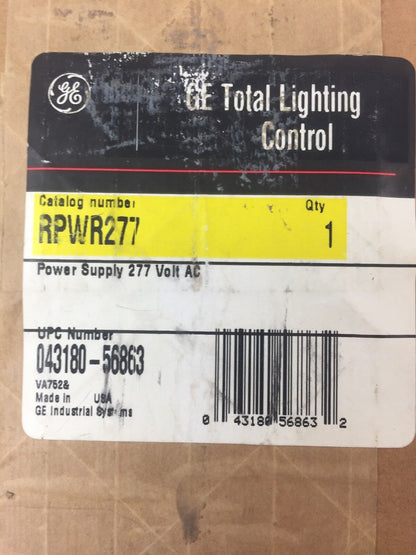 GE RPWR277 TOTAL LIGHTNING CONTROL 277VAC 0.3A POWER SUPPLY USE WITH RINTERxx12,