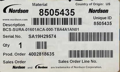 NORDSON 8505435 BCS-SURA-01601ACA-000-TBA4A1AN01 SUREBEAD A GUN