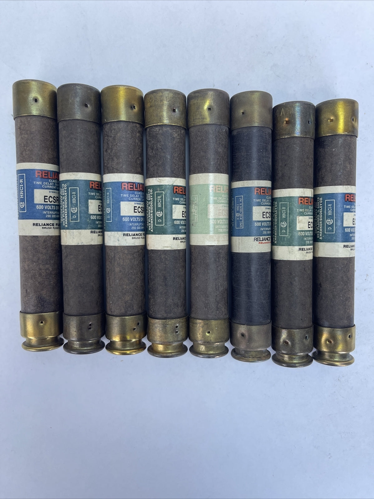 RELIANCE ECSR4 CLASS RK5 TIME DELAY DUAL ELEMENT FUSE 4AMP 600VAC (LOT OF 8)