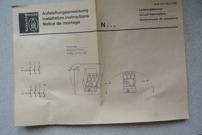 KLOCKNER-MOELLER N6L-32-NA / CIRCUIT INTERRUPTER 600V, 32A, 3-POLE / NEW SURPLUS