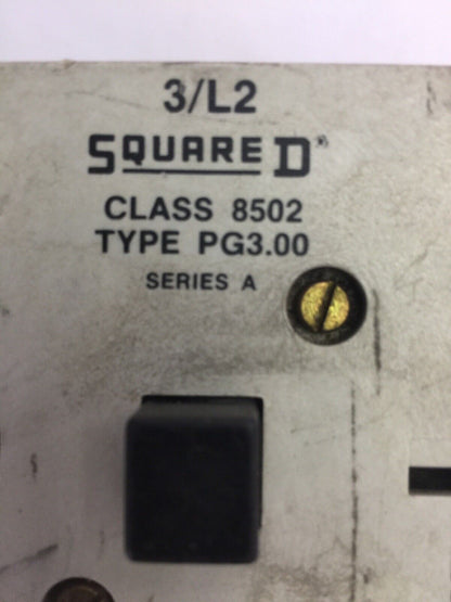 SQUARE D 8502 PG3.00 CONTACTOR 600VAC 100A 60HP 3 POLE 3 PHASE