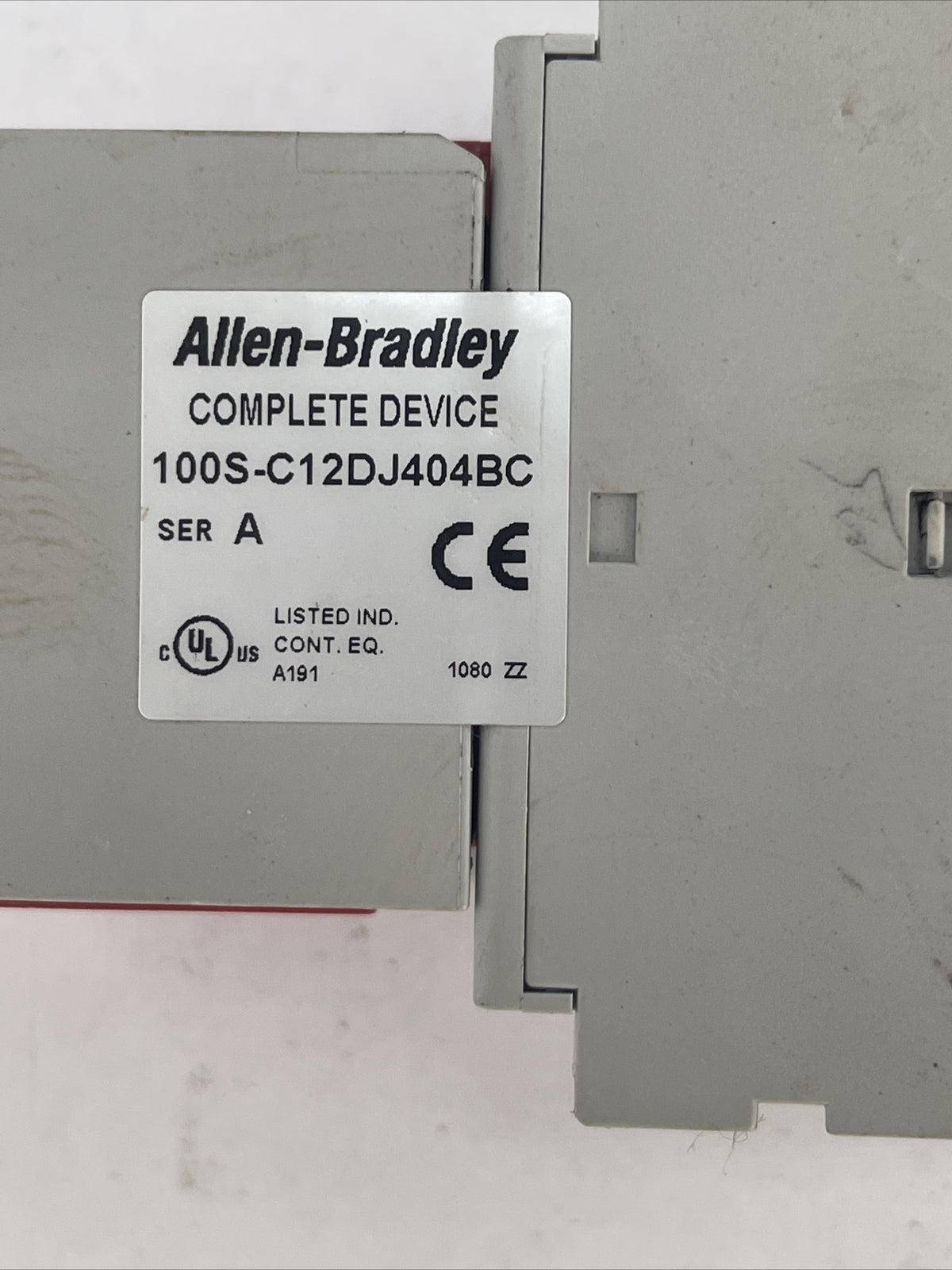 ALLEN BRADLEY 100S-C12DJ404BC CONTACTOR 600VAC 10HP (100-C12D*400 + 100S-F)24VDC