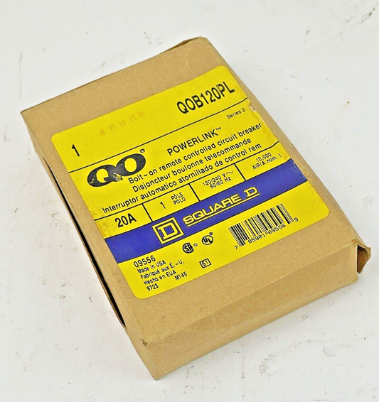 SQUARE D - QOB120PL - POWERLINK CIRCUIT BREAKER BOLT ON - 20A/1POLE/240VAC - NEW