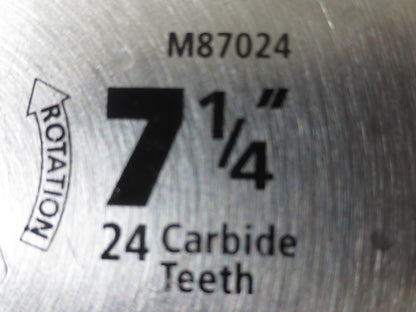 MAGNA M87024 CIRCULAR SAW BLADE 7-1/4" 24T CARBIDE - NEW SURPLUS
