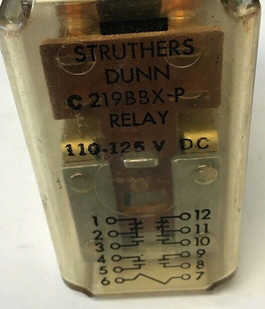 STRUTHERS DUNN 219BBX-P RELAY 110-125VDC