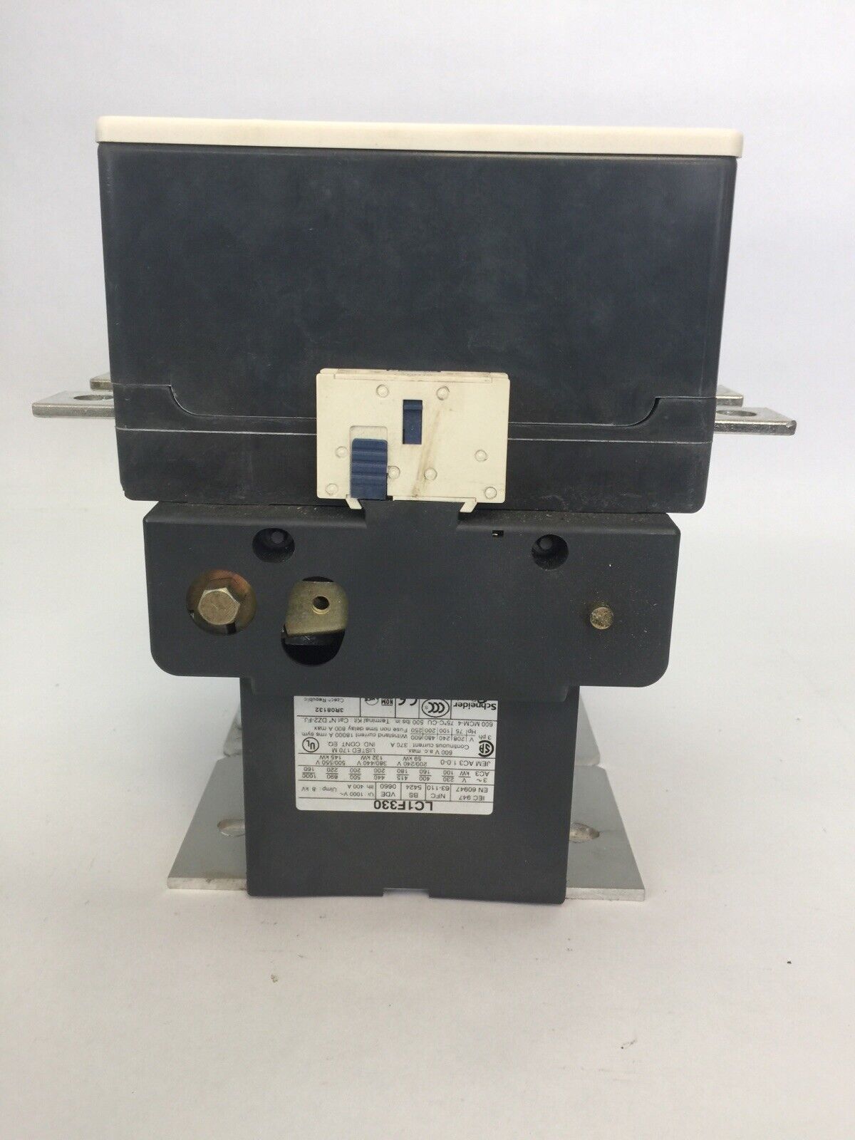 TELEMECANIQUE LC1F330 CONTACTOR 600VAC 250HP 370A LX1FH1102 110-115V 40-400HZ
