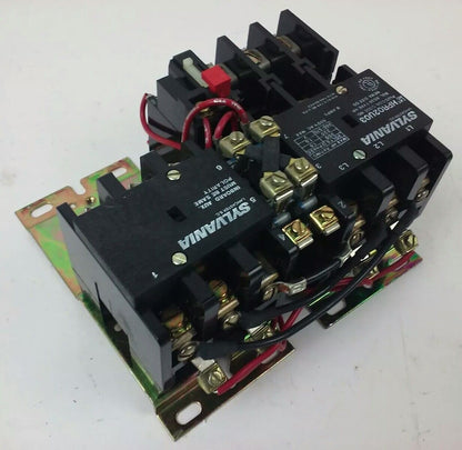 SYLVANIA HPR02U03 TYPE HP REVERSING AC STARTER 3PH 600V 9A SIZE 00 120V COIL