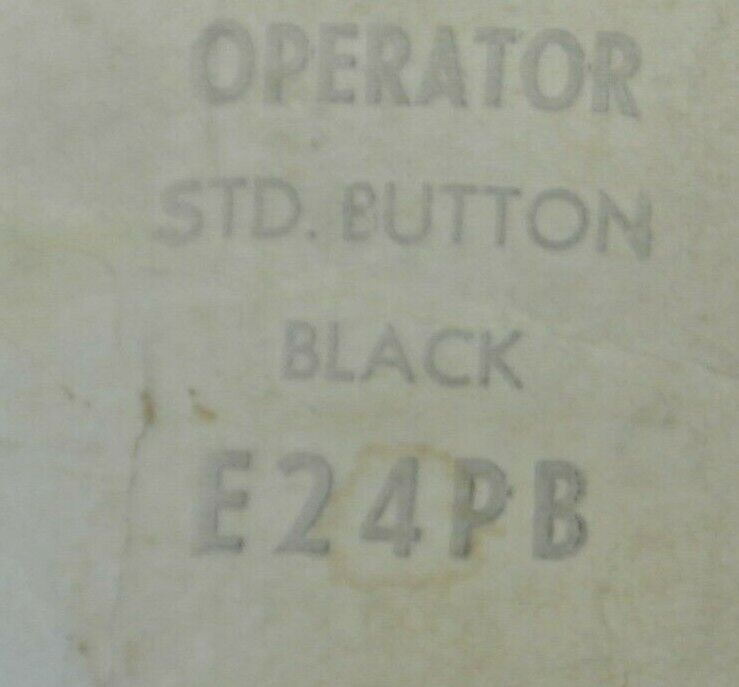 CUTLER-HAMMER E24PB FLUSH PUSHBUTTON OPERATOR / BLACK / NEW SURPLUS