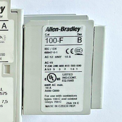 ALLEN BRADLEY 100-C09E*300 CONTACTOR 24VDC SER.A / 100-F COIL SER.B