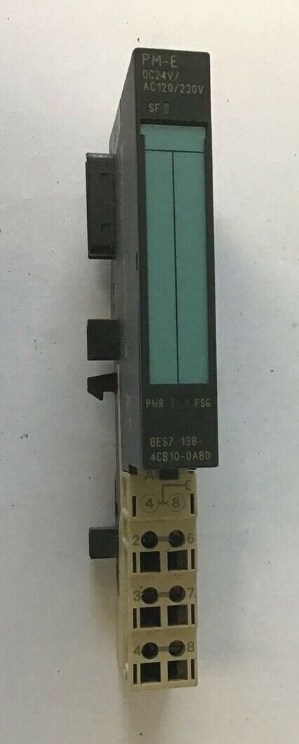 SIEMENS 6ES7 138-4CB10-0AB0 POWER MODULE W/ 6ES7 193-4CD20-0AA0 OUTPUT MODULE