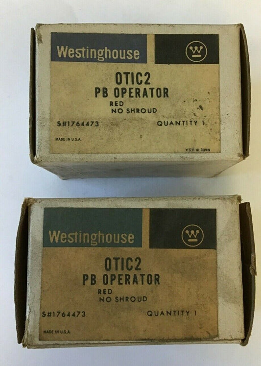 WESTINGHOUSE OTIC2 PUSHBUTTON OPERATOR RED NO SHROUD***LOTOF2***