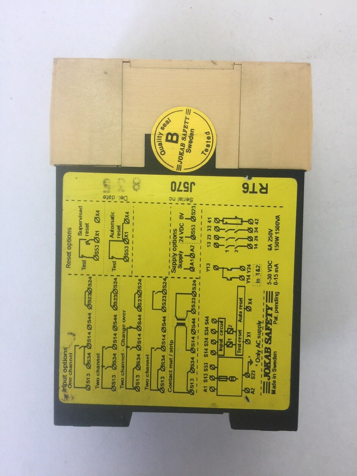 JOKAB SAFETY RT6 24VDC SAFTEY RELAY 24VDC