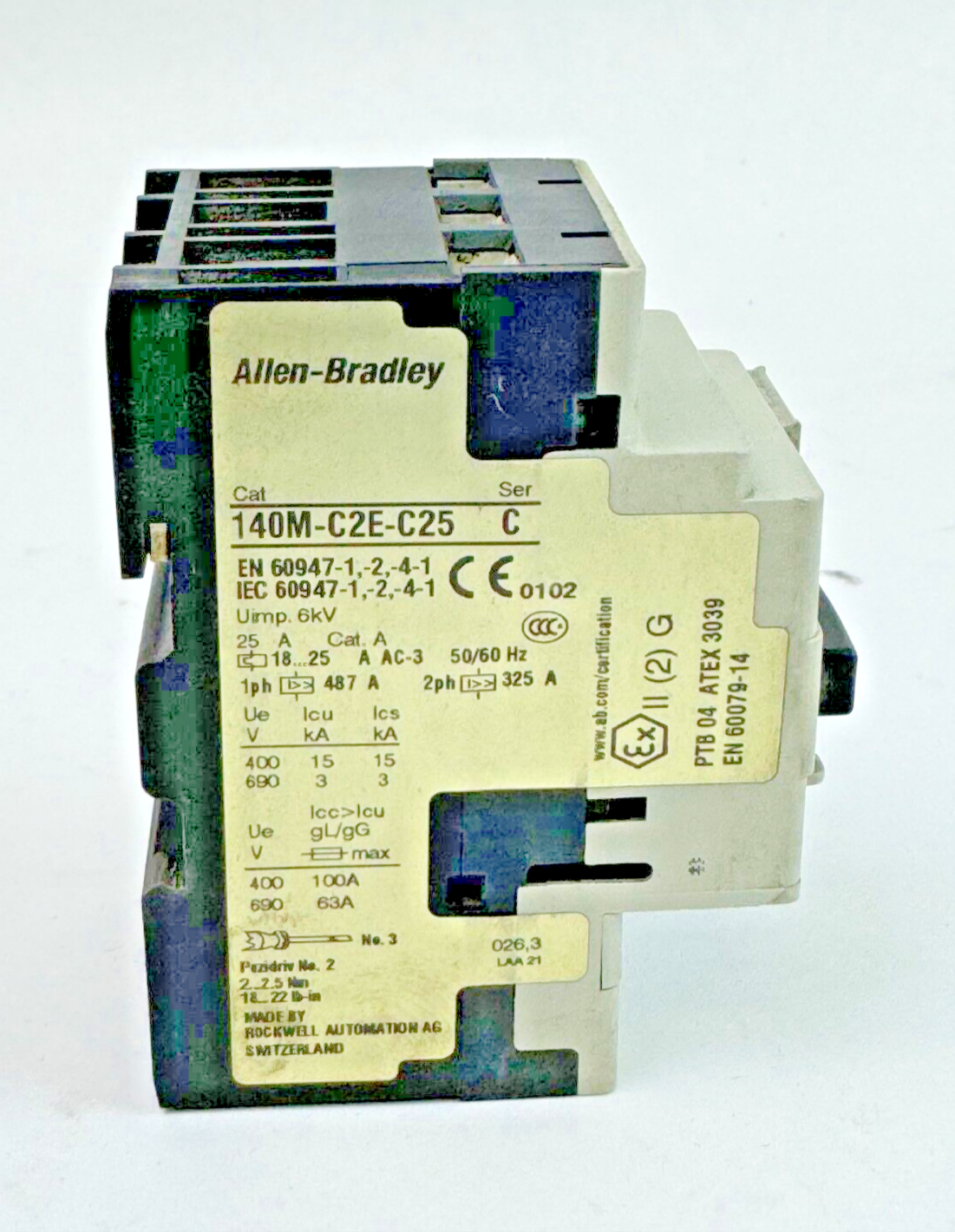 ALLEN-BRADLEY - 140M-C2E-C25 SER. C - MANUAL MOTOR PROTECTOR - 18 A - 25 A