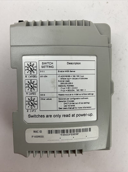 ALLEN BRADLEY 1769-AENTR SER A DIR/VER 10000726626/03 FW 1.001 ETHERNET/IP ADAPT