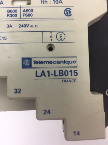 TELEMECANIQUE LD5LB130 REVERSING STARTER WITH LA1-LB015