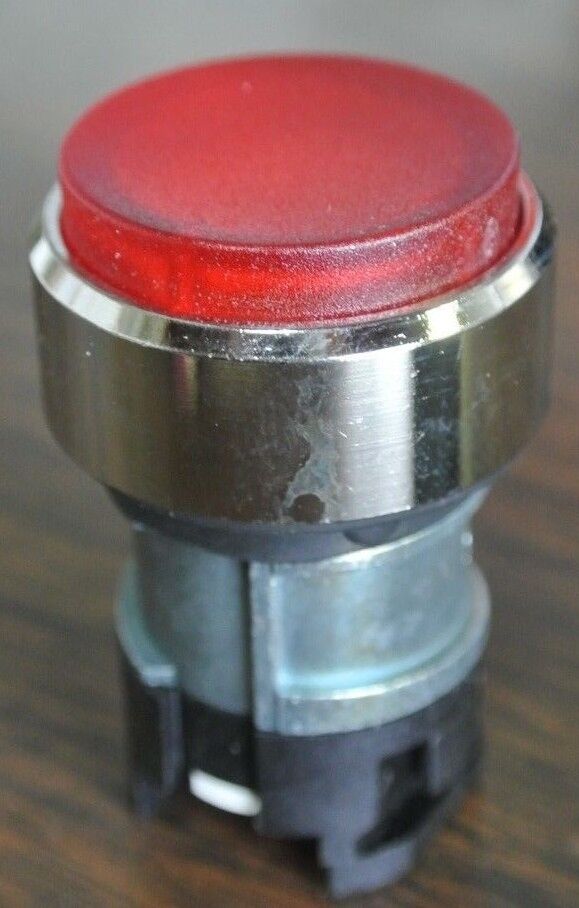 SIEMENS 3SB35 01-0BB61 / 3SB3501-0BB61 PUSHBUTTON w/ RAISED BUTTON ILLUM.- RED