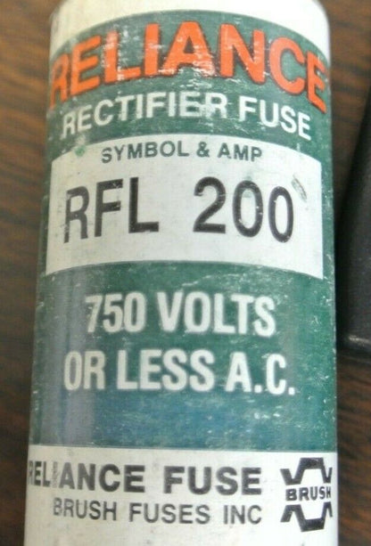 RELIANCE RFL200 RECTIFIER FUSE / 200A / 750V / NEW SURPLUS