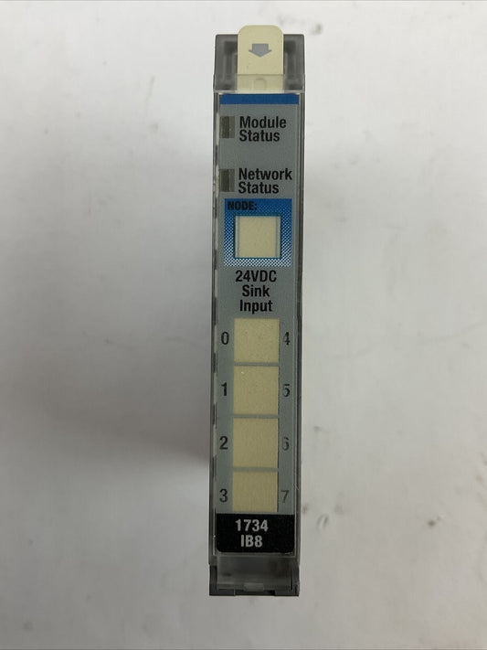 ALLEN BRADLEY 1734-IB8 SER C REV A01 F/W REV 3.022 INPUT MODULE 24VDC