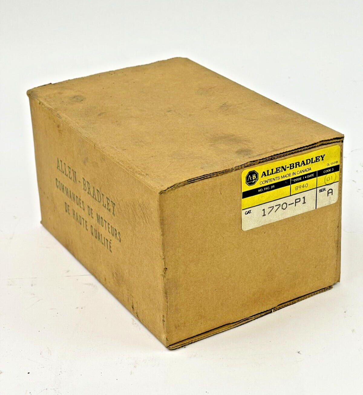 ALLEN-BRADLEY - 1770-P1 SER. A - POWER SUPPLY - 15AMP/120-240VAC/ANALOG/MODULAR