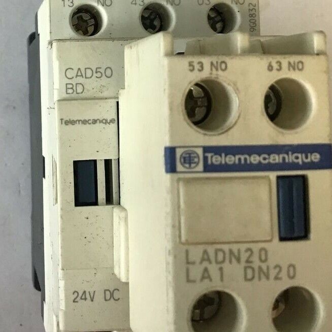 TELEMECANIQUE CAD50 W/LADN20 LA1 & LAD4TBDL DN20 CONTACTOR 10A 690V