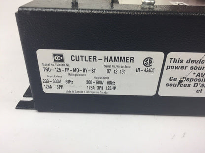 CUTLER HAMMER TRU-125-FP-MO-BY-ST MOTOR STARTER 200-600V 60HZ 125A 3PH 125HP