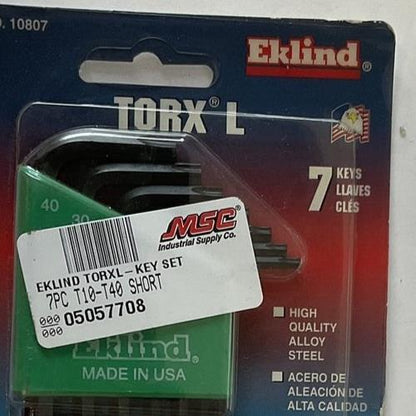 EKLIND 10807 TORX L 7 KEYS IN PACKAGE