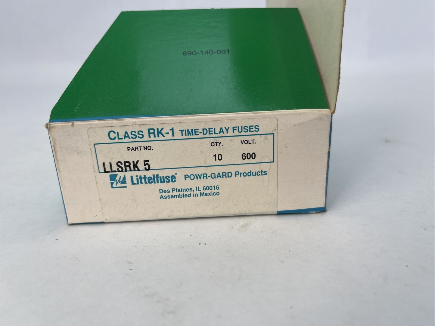 LITTELFUSE LLSRK5 CLASS RK-1 TIME-DELAY FUSE 5AMP 600VAC (LOT OF 10)