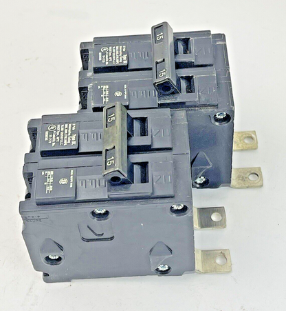 SIEMENS *LOT OF 2* - B215 - CIRCUIT BREAKERS -2 POLE, 15A, 240 VAC, 60Hz TYPE BL
