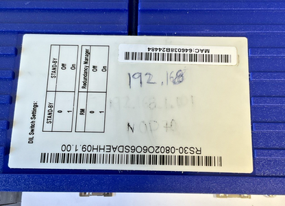 HIRSCHMANN RS30-0802O6O6SDAEHH09.1.00 RAIL SWITCH 60VDC 30VAC