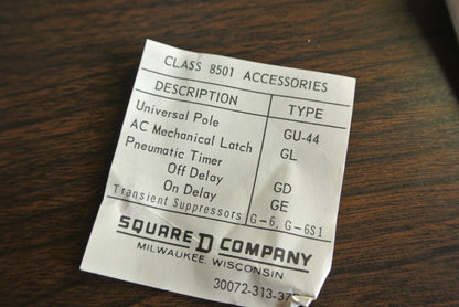 SQUARE D 8501 GO-80 - AC CONTROL RELAY - OPEN TYPE - 110/120V 8 N.O. NEW SURPLUS