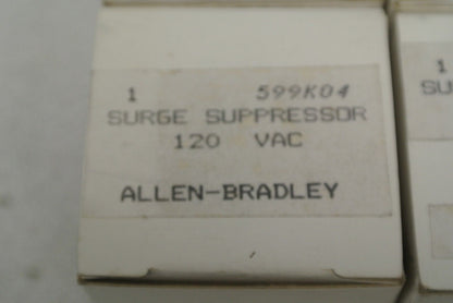 LOT of 6 / ALLEN-BRADLEY 599-K04 / SURGE SUPPRESSOR / 120VAC / SIZE 0, 1, 2