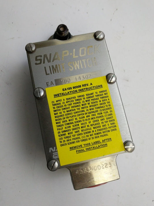 Namco Control EA180-14302 Snap-Lock Limit Switch-New