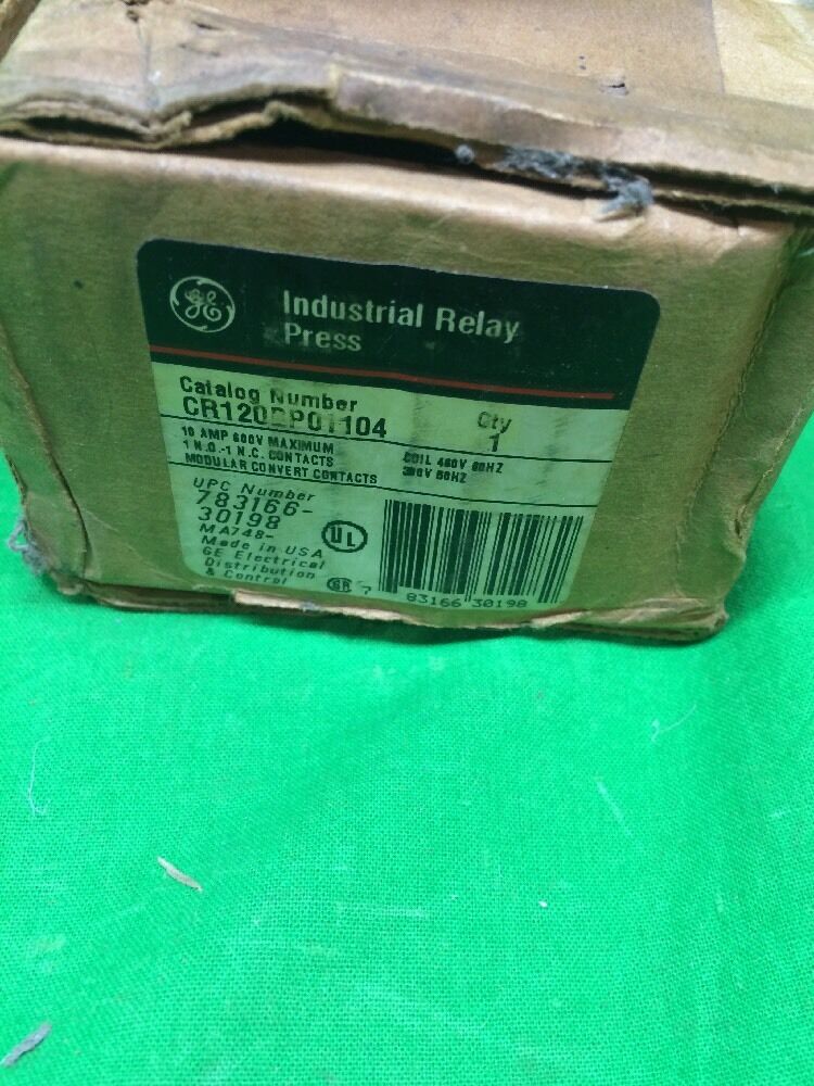 GENERAL ELECTRIC INDUSTRIAL RELAY CR120BP01104 480V