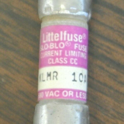 LOT of 2 / LITTELFUSE KLMR10 MIDGET FAST-ACTING FUSE / 10A / 600V / NEW SURPLUS