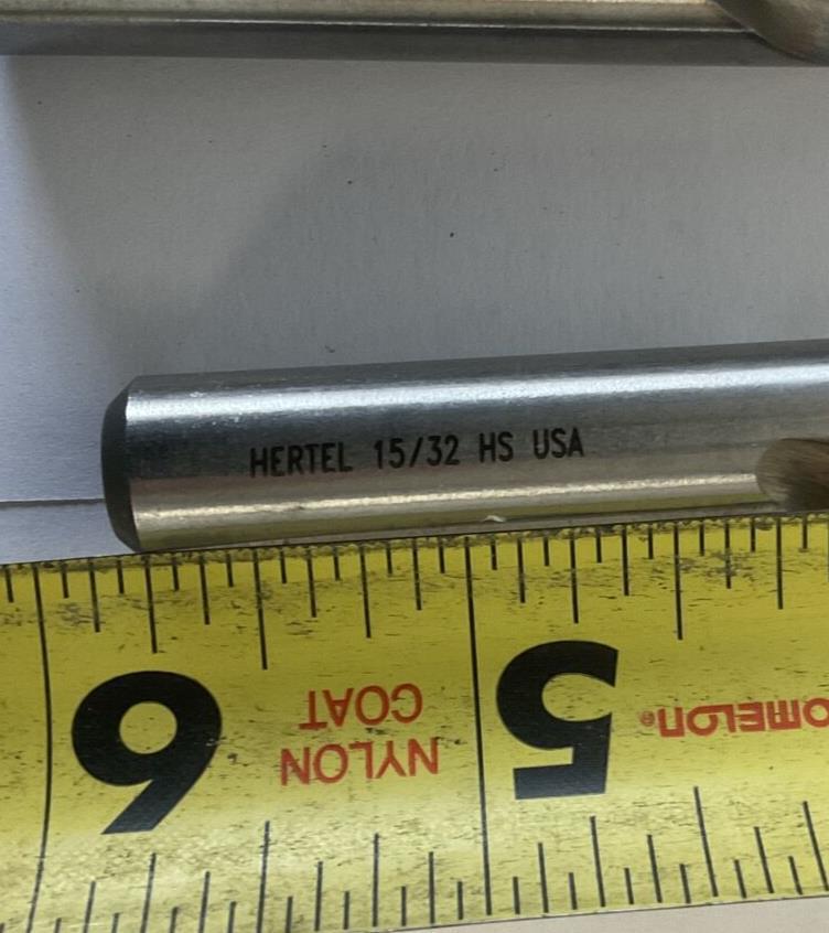 HERTEL 15/32 85703619 118DEG BRITE HIGH SPEED JOBBER DRILL BIT ***LOTOF6***