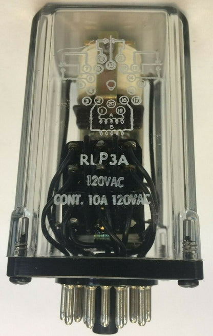 LINE ELECTRIC RLP3A 20 PIN RELAY 120VAC 10A