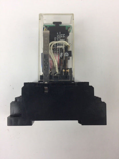 OMRON MY4Z-CR RELAY 220/240 VAC WITH OMRON PYF14A-E RELAY SOCKET