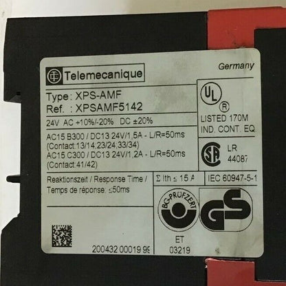 TELEMECANIQUE XPS-AMF 24V SAFETY RELAY