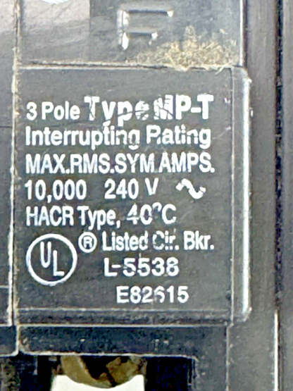 MURRAY - MP350 - COMMON TRIP CIRCUIT BREAKER - 50A, 3 POLE, 240 VAC, MP-350