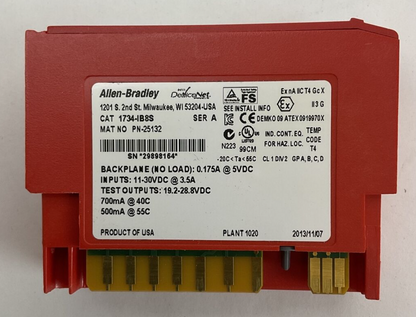 ALLEN BRADLEY 1734-IB8S INPUT MODULE SER A INPUT 11-30VDC @ 3.5A