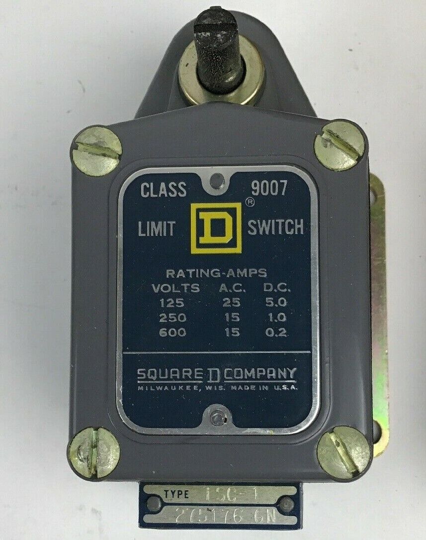 SQUARE D 9007 TSC1 MACHINE TOOL LIMIT SWITCH 600V MAX  NEMA TYPE2&5 ENCLOSURE