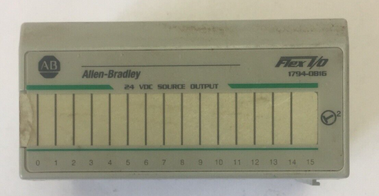 ALLEN BRADLEY 1794-OB16 24VDC SOURCE OUTPUT MODULE SER A REV C01 F/W REV BLANK