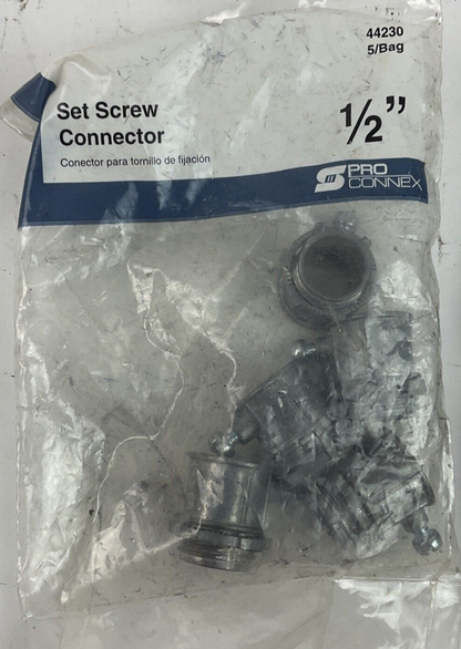 EMT SET SCREW CONN. 1/2" 44230  , PULL ELBOW 3/4" 44562 , 90* COMPRESSION 44057