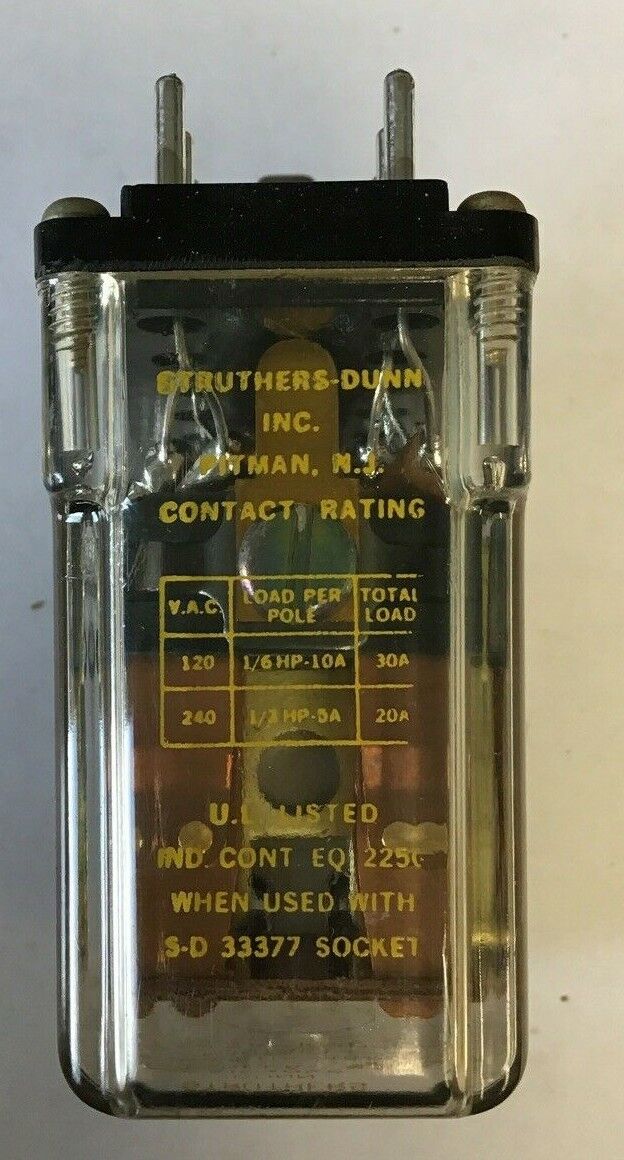 STRUTHERS-DUNN C219XDXP RELAY 115-125VDC 120VAC 10A