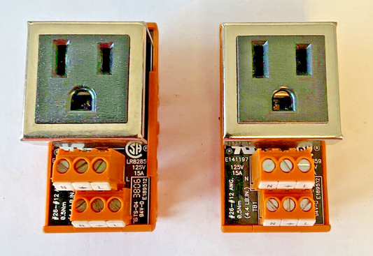 WEIDMULLER 9915480000 ELECTRICAL RECEPTACLE LR82859 125V 15A ***LOTOF2***