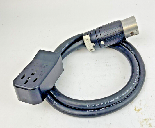 6' POWER CORD - CAROL 6/4 TYPE SOOW - W/ RANGE REC & HUBBEL CS-8365C TWIST LOCK