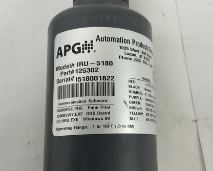 APG IRU-5180 ULTRASONIC SENSOR 24VDC