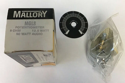 MALLORY MGL8 POTENTIOMETER 8OHM 12.5WATT  50WATT AUDIO